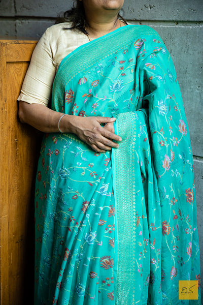 Aparna Banarasi Georgette Handwoven Saree
