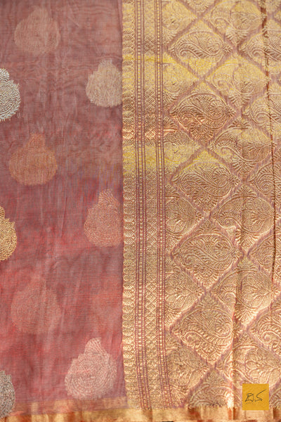 Bhairavi- Red Banarasi Tissue Organza Handwoven Saree