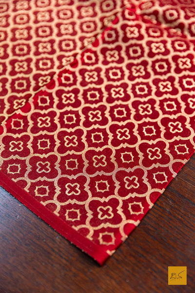 Bhairavi- Red Banarasi Tissue Organza Handwoven Saree