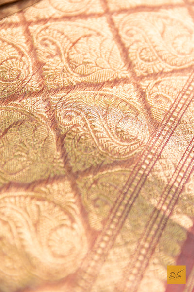 Bhairavi- Red Banarasi Tissue Organza Handwoven Saree