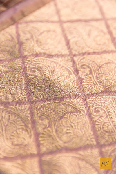 Arabhi - Pink Banarasi Tissue Organza Handwoven Saree