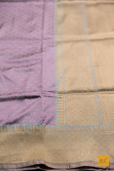 Mahima- Green & Pink Banarasi Katan Silk Handwoven Saree