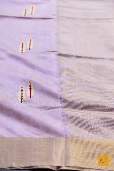 Shriya- Baby Pink Chanderi Pure Silk Tissue Handwoven Saree