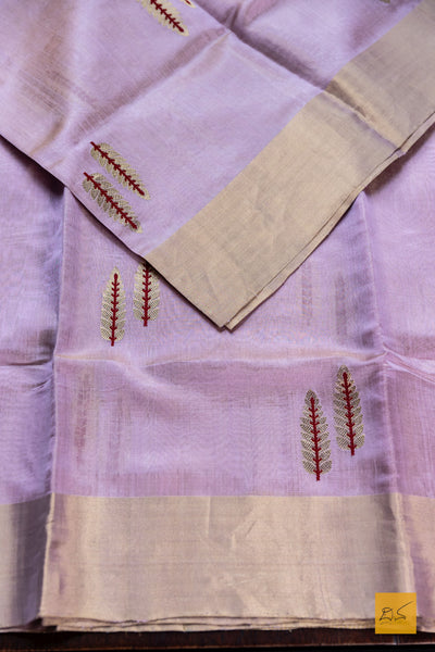 Shriya- Baby Pink Chanderi Pure Silk Tissue Handwoven Saree