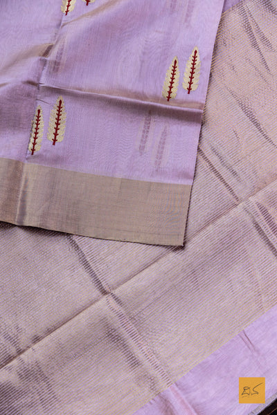 Shriya- Baby Pink Chanderi Pure Silk Tissue Handwoven Saree