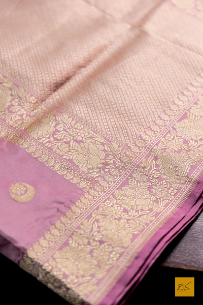Indu- Pink Banarasi Katan Silk Handwoven Saree