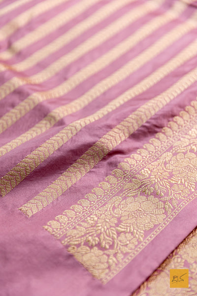 Indu- Pink Banarasi Katan Silk Handwoven Saree