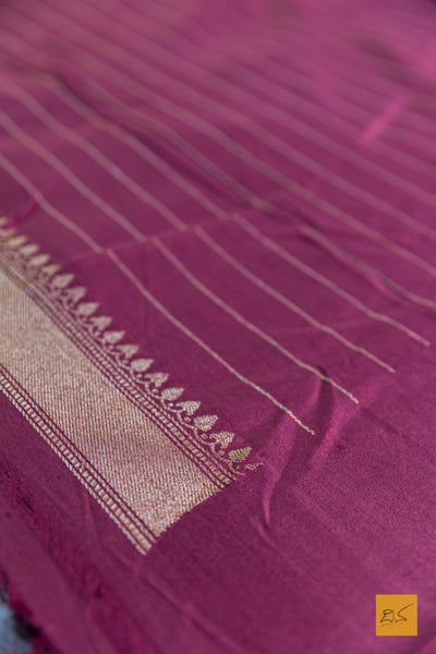 Gautami- Brown Banarasi Chiniya Silk Handwoven Saree