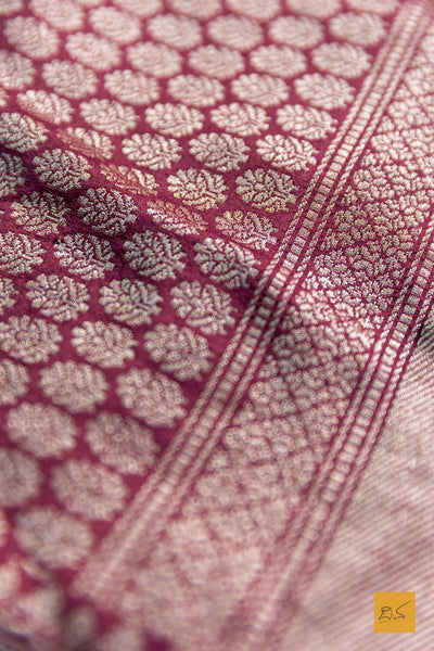 Gautami- Brown Banarasi Chiniya Silk Handwoven Saree