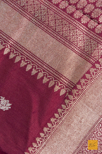 Gautami- Brown Banarasi Chiniya Silk Handwoven Saree