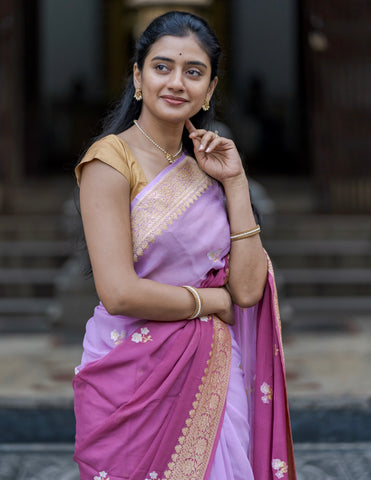Sushmitha Banarasi Georgette Handwoven Saree