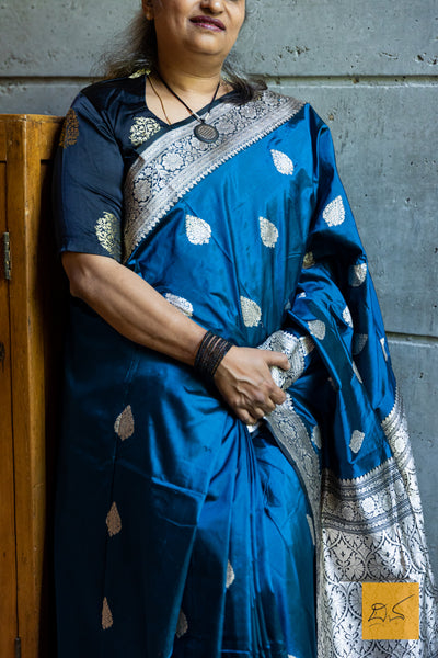 Indian wedding, festivals, handwoven saree for classical music singers, dancers, architects, saree connoisseurs, saree collectors, brides, bridesmaids. This is a pure katan silk saree which has a very soft drape and can be accessorised with diamonds, peals, precious stone jewellery depending on the occasion. Looks dressy with a gajra too. Traditional yet contemporary in its look.