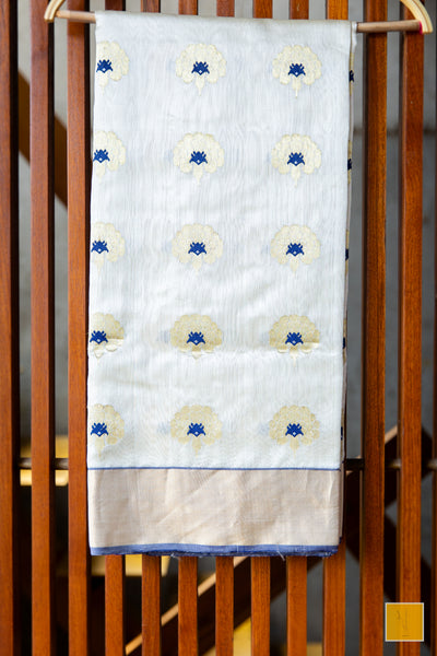 This is a gorgeous Handwoven Chanderi Silk Saree With Meenakari Buttas. New trend of Silk Saree designs, Silk Saree for artists, art lovers, architects, saree lovers, Saree connoisseurs, musicians, dancers, doctors, Silk Saree, indian saree images, latest sarees with price, only saree images, new Silk saree design.