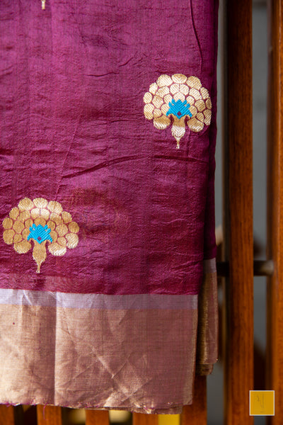 This is a gorgeous Handwoven Chanderi Silk Saree With Meenakari Buttas. New trend of Silk Saree designs, Silk Saree for artists, art lovers, architects, saree lovers, Saree connoisseurs, musicians, dancers, doctors, Silk Saree, indian saree images, latest sarees with price, only saree images, new Silk saree design.