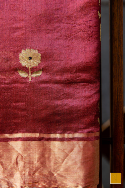 This is a gorgeous Handwoven Chanderi Silk Saree With Meenakari Buttas. New trend of Silk Saree designs, Silk Saree for artists, art lovers, architects, saree lovers, Saree connoisseurs, musicians, dancers, doctors, Silk Saree, indian saree images, latest sarees with price, only saree images, new Silk saree design.