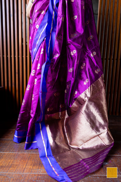 This is a gorgeous Magenta - lavender chanderi pure silk handwoven saree. New trend of Silk Dupatta designs, Silk Dupatta for artists, art lovers, architects, dupatta lovers, Dupatta connoisseurs, musicians, dancers, doctors, Silk dupatta, indian dupatta images, latest dupattas with price, only dupatta images, new Silk dupatta design.