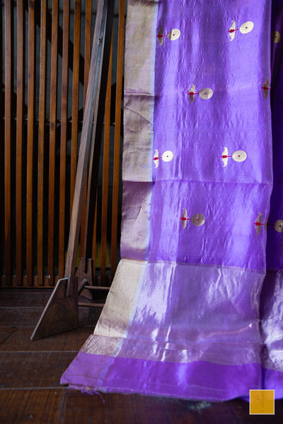 This is a gorgeous Handwoven Chanderi Silk Saree With Meenakari Buttas. New trend of Silk Saree designs, Silk Saree for artists, art lovers, architects, saree lovers, Saree connoisseurs, musicians, dancers, doctors, Silk Saree, indian saree images, latest sarees with price, only saree images, new Silk saree design.