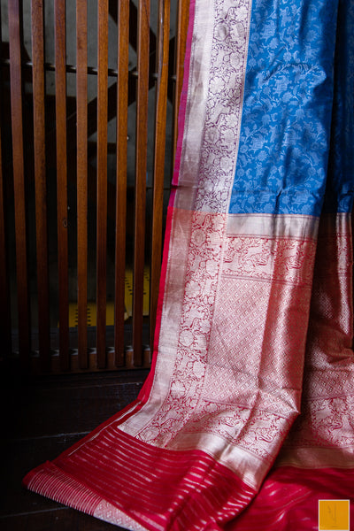 This is a beautiful Banarasi katan silk handwoven saree with intricate shikargah weave. Soft and easy to drape. New trend of Silk Saree designs, Silk Saree for artists, art lovers, architects, saree lovers, Saree connoisseurs, musicians, dancers, doctors, Silk Saree, indian saree images, latest sarees with price, only saree images, new Silk saree design.