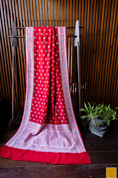This is a beautiful Banarasi georgette handwoven saree with intricate kadhwa meenakari buttas. Soft and easy to drape. New trend of Silk Saree designs, Silk Saree for artists, art lovers, architects, saree lovers, Saree connoisseurs, musicians, dancers, doctors, Silk Saree, indian saree images, latest sarees with price, only saree images, new Silk saree design.
