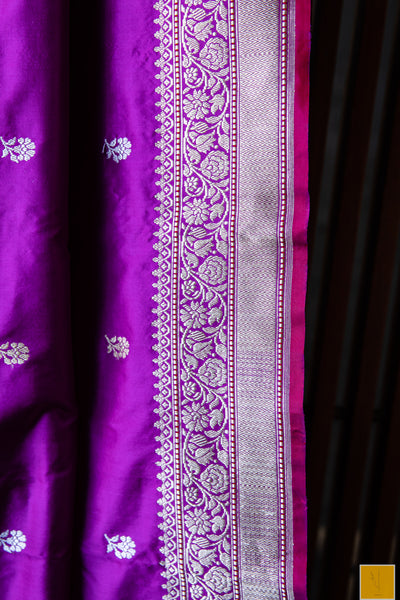 This is a gorgeous Banarasi katan silk handwoven saree with kadhwa sona rupa buttas and koniya. New trend of Silk Saree designs, Silk Saree for artists, art lovers, architects, saree lovers, Saree connoisseurs, musicians, dancers, doctors, Silk Saree, indian saree images, latest sarees with price, only saree images, new Silk saree design.