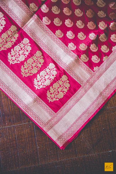 A magnificent banarasi tussar silk handwoven sari with exclusive khadwa buttas in tussar silk and zari. New trend of Banarasi Saree designs, Banarasi Saree for artists, art lovers, architects, saree lovers, Saree connoisseurs, musicians, dancers, doctors, Banarasi Katan silk saree, indian saree images, latest sarees with price, only saree images, new Banarasi saree design.