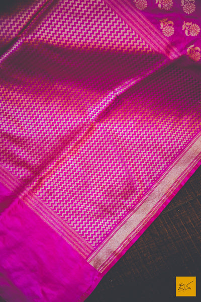 A beautiful katan silk banarasi handwoven sari with a pink body. New trend of Banarasi Saree designs, Banarasi Saree for artists, art lovers, architects, saree lovers, Saree connoisseurs, musicians, dancers, doctors, Banarasi Katan silk saree, indian saree images, latest sarees with price, only saree images, new Banarasi saree design.