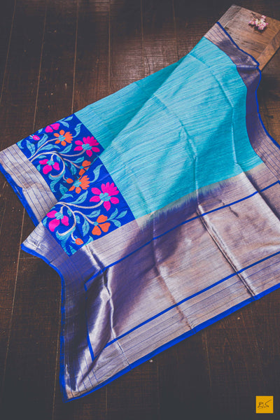 Veda - Blue Banarasi Silk Handwoven Saree