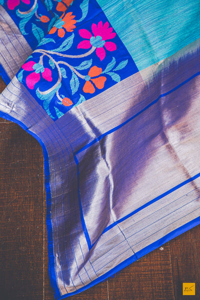 Veda - Blue Banarasi Silk Handwoven Saree