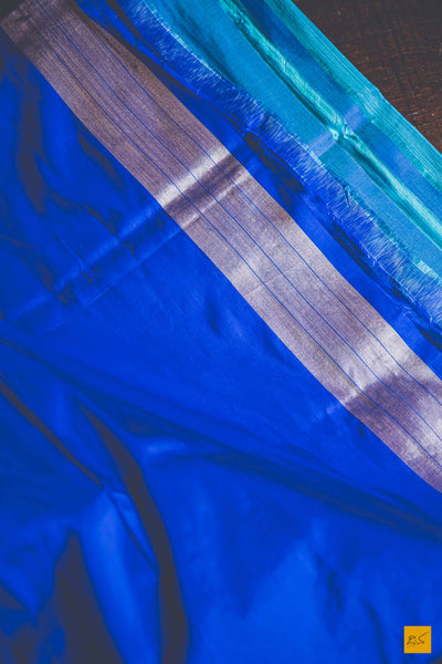 Veda - Blue Banarasi Silk Handwoven Saree