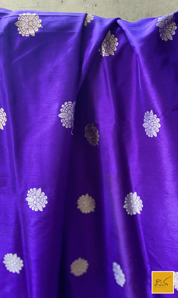 This is a gorgeous a dark Lavender banarasi katan silk handwoven dupatta with sona rupa kadhwa buttas. New trend of Silk Dupatta designs, Silk Dupatta for artists, art lovers, architects, dupatta lovers, Dupatta connoisseurs, musicians, dancers, doctors, Silk dupatta, indian dupatta images, latest dupattas with price, only dupatta images, new Silk dupatta design.