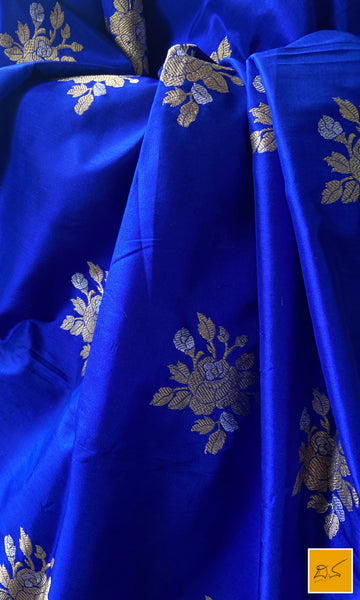 This is a gorgeous blue banarasi katan silk handwoven dupatta with kadhwa meenakari buttas. New trend of Silk Dupatta designs, Silk Dupatta for artists, art lovers, architects, dupatta lovers, Dupatta connoisseurs, musicians, dancers, doctors, Silk dupatta, indian dupatta images, latest dupattas with price, only dupatta images, new Silk dupatta design.