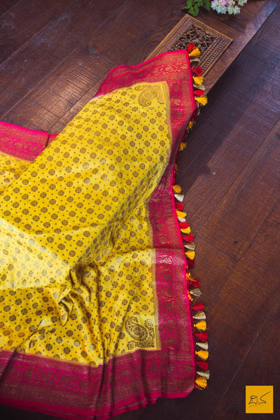 This is a gorgeous banarasi munga dupatta with mustard yellow and red body. New trend of munga Silk dupatta designs, munga Silk dupatta for artists, art lovers, architects, dupatta lovers, dupatta connoisseurs, musicians, dancers, doctors, munga Silk dupatta, indian dupatta images, latest dupattas with price, only dupatta images, new munga silk dupatta design.