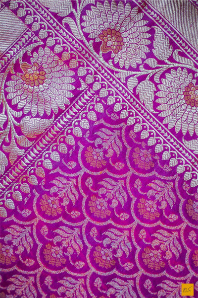 A beautiful katan silk banarasi handwoven sari with a pink body. New trend of Banarasi Saree designs, Banarasi Saree for artists, art lovers, architects, saree lovers, Saree connoisseurs, musicians, dancers, doctors, Banarasi Katan silk saree, indian saree images, latest sarees with price, only saree images, new Banarasi saree design.