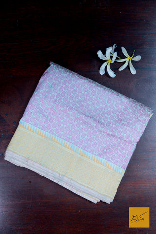 Mahima- Green & Pink Banarasi Katan Silk Handwoven Saree