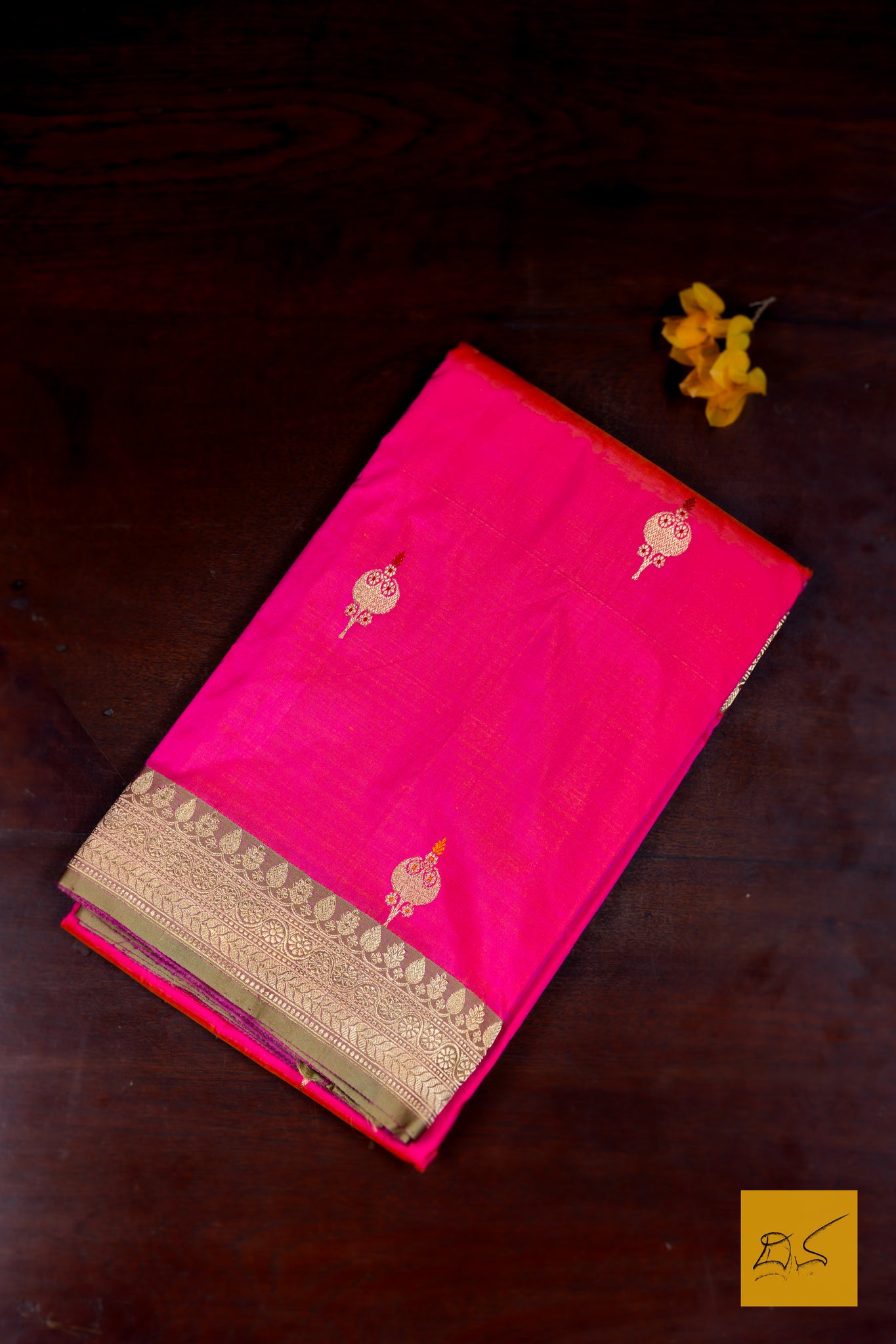 Mayobhava- Pink Banarasi Katan Silk Handwoven Saree