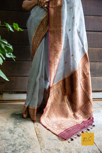Saree perfect for weddings, house warming, parties, sangeeth, mehendi and other formal occasions.