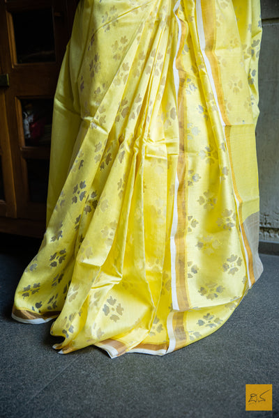 Yellow Silk Handwoven Saree