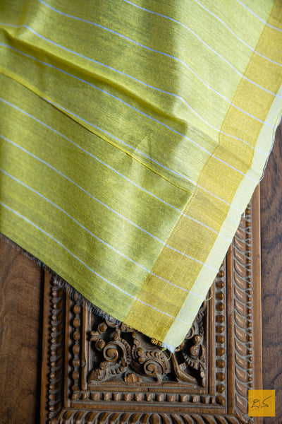 Yellow Silk Handwoven Saree