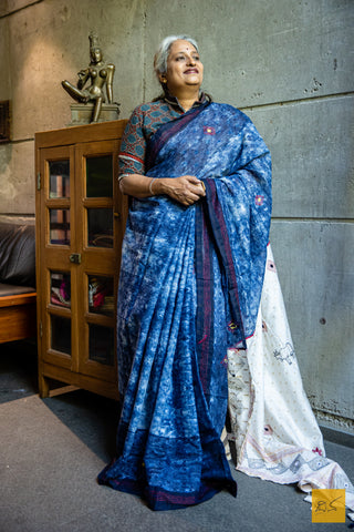 Turiya Shibori Cotton Handmade Saree