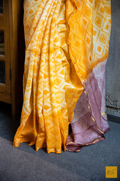 Shankari Silk Cotton Shibori Handmade Saree