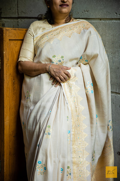 Himaja Banarasi Tussar Silk Handwoven Saree