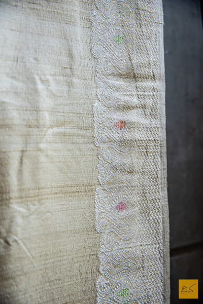 Shriiyaa Banarasi Tussar Georgette Handwoven Dupatta