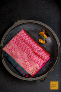 Rani Pink Brocade Banarasi Katan Silk Saree