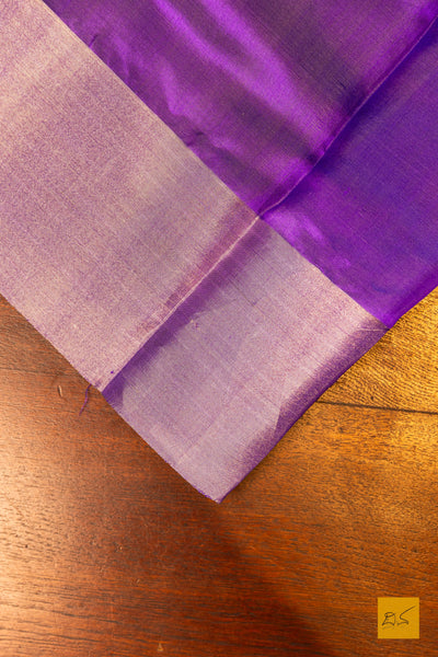 Ishumathi- Purple Chanderi Pure Silk Handwoven Saree