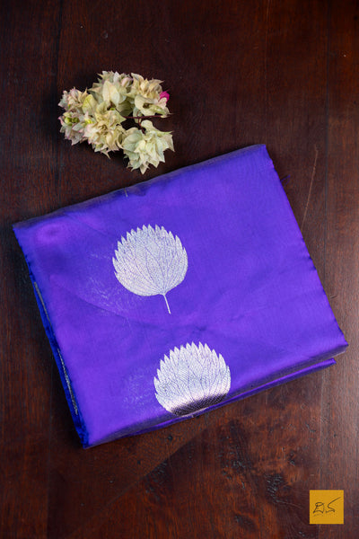 Ishumathi- Purple Chanderi Pure Silk Handwoven Saree