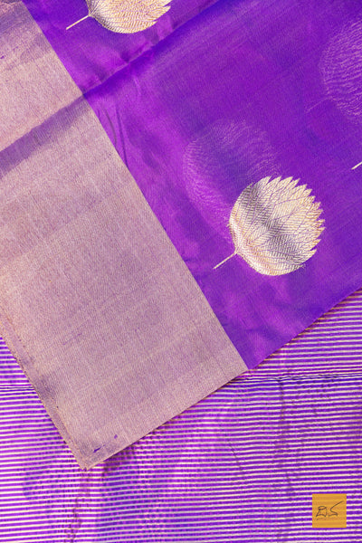 Ishumathi- Purple Chanderi Pure Silk Handwoven Saree