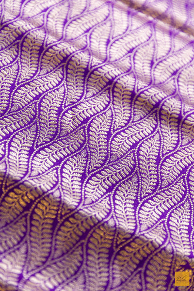 Devi- Purple Banarasi Katan Silk Brocade Saree