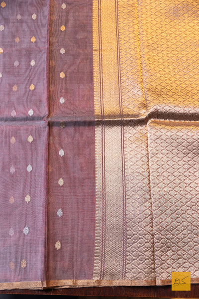 Mrinalini - Red Banarasi Tissue Silk Organza Handwoven Saree