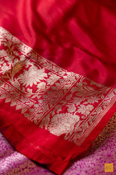 Pavana- Pink Banarasi Katan Silk Brocade Saree