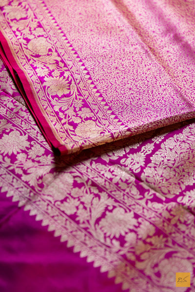 Pavana- Pink Banarasi Katan Silk Brocade Saree